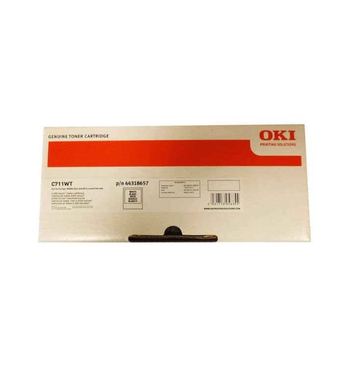Laserový toner OKI C711WT (44318657) white (biela) - originálny