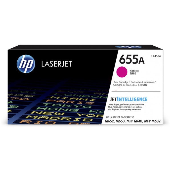 Laserový toner HP 655A (CF453A) magenta (purpurová) - originálny