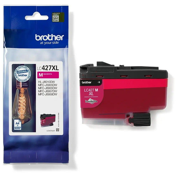 Farba do tlačiarne Brother LC-427XL (LC427XLM) magenta (purpurová) - originálna