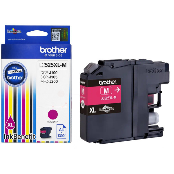 Farba do tlačiarne Brother LC-525XL (LC525XLM) magenta (purpurová) - originálna