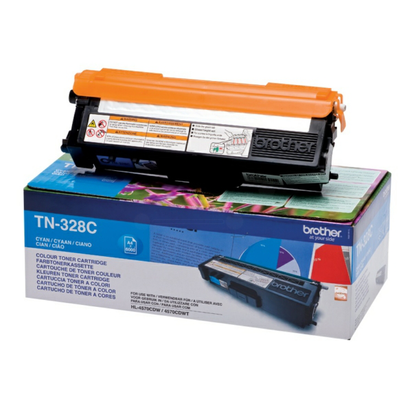 Laserový toner Brother TN-328 (TN328C) cyan (azúrová) - originálny