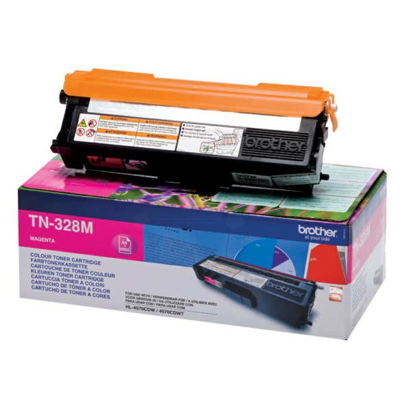 Laserový toner Brother TN-328 (TN328M) magenta (purpurová) - originálny