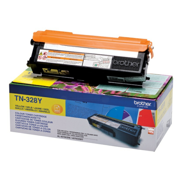 Laserový toner Brother TN-328 (TN328Y) yellow (žltá) - originálny