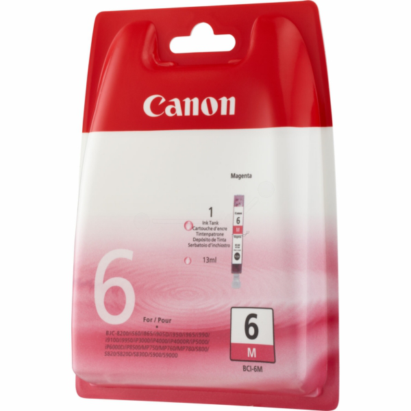Farba do tlačiarne Canon BCI-6M (4707A002) magenta (purpurová) - originálna