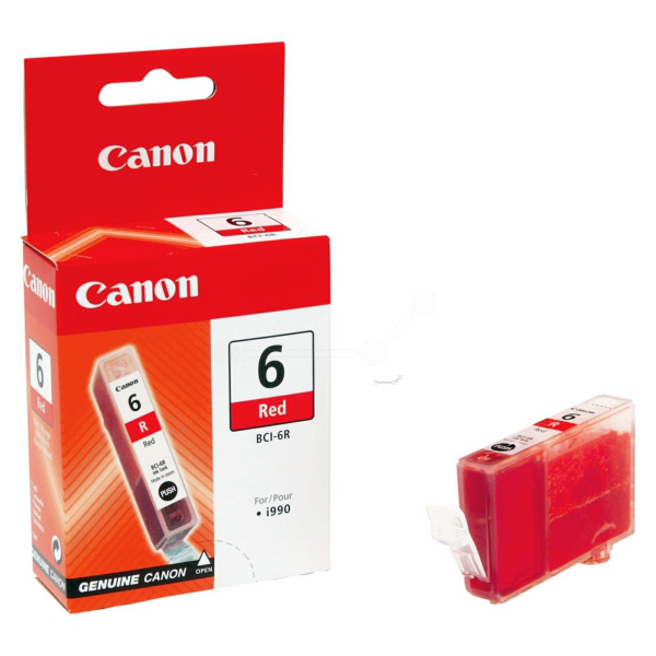 Farba do tlačiarne Canon BCI-6R (8891A002) red (červená) - originálna