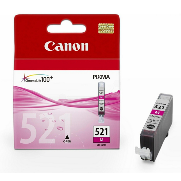 Farba do tlačiarne Canon CLI-521M (2935B001) magenta (purpurová) - originálna