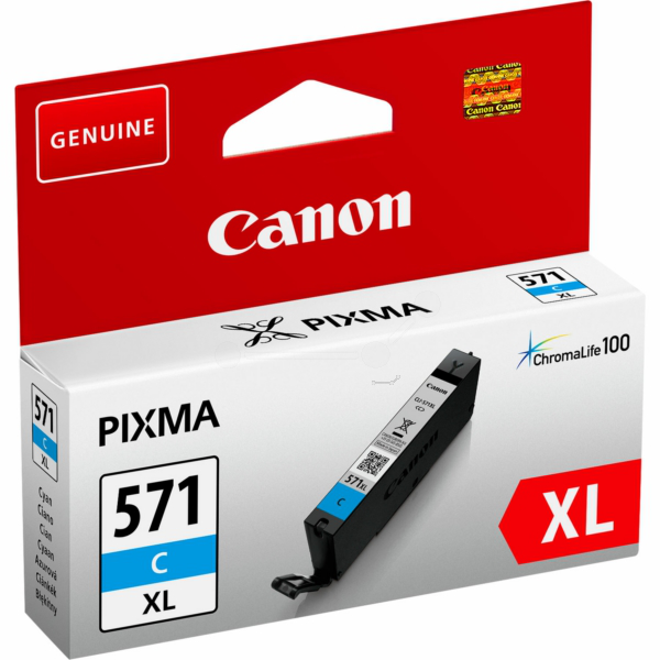 Farba do tlačiarne Canon CLI-571C XL (0332C001) cyan (azúrová) - originálna