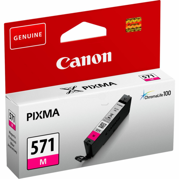 Farba do tlačiarne Canon CLI-571M (0387C001) magenta (purpurová) - originálna