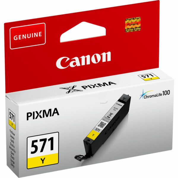 Farba do tlačiarne Canon CLI-571Y (0388C001) yellow (žltá) - originálna