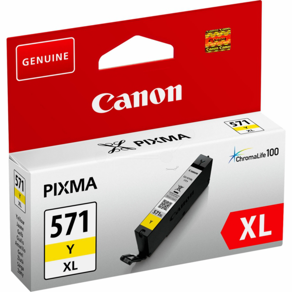 Farba do tlačiarne Canon CLI-571Y XL (0334C001) yellow (žltá) - originálna