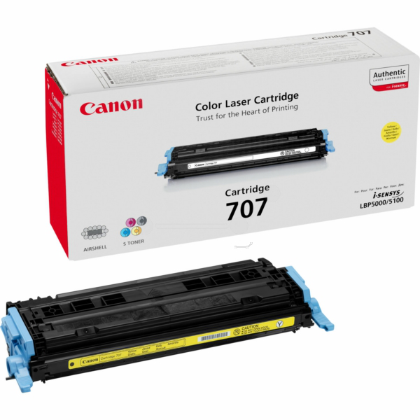 Laserový toner Canon CRG-707 (9421A004) yellow (žltá) - originálny