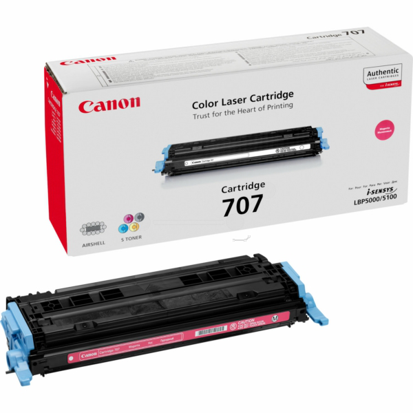 Laserový toner Canon CRG-707 (9422A004) magenta (purpurová) - originálny