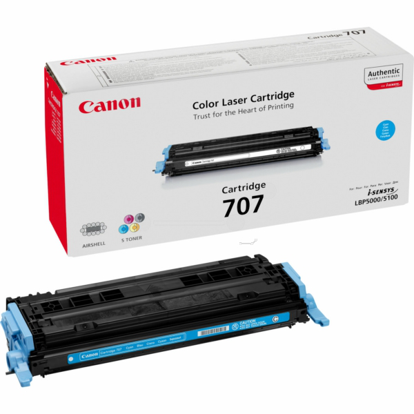 Laserový toner Canon CRG-707 (9423A004) cyan (azúrová) - originálny