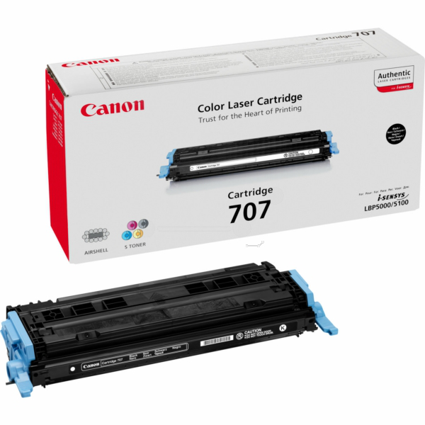 Laserový toner Canon CRG-707 (9424A004) black (čierna) - originálny