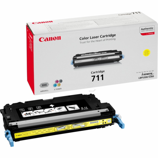 Laserový toner Canon CRG-711 (1657B002) yellow (žltá) - originálny