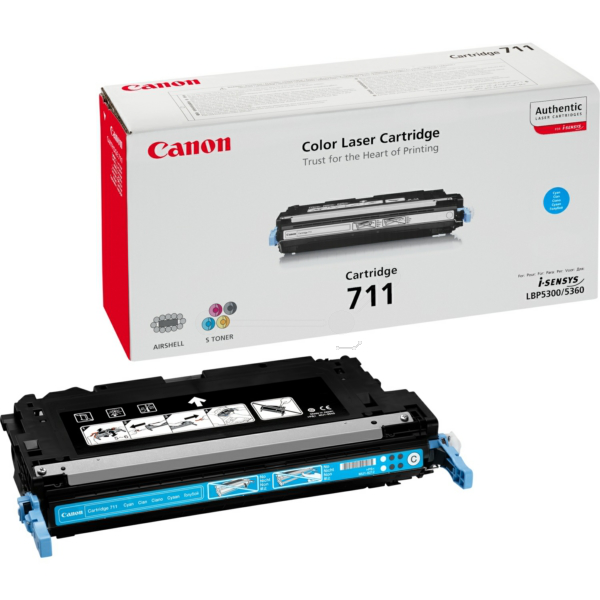 Laserový toner Canon CRG-711 (1659B002) cyan (azúrová) - originálny