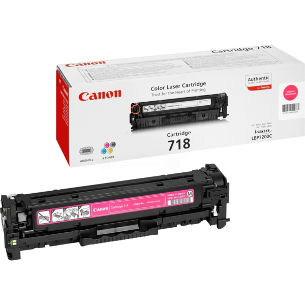 Laserový toner Canon CRG-718 (2660B002) magenta (purpurová) - originálny