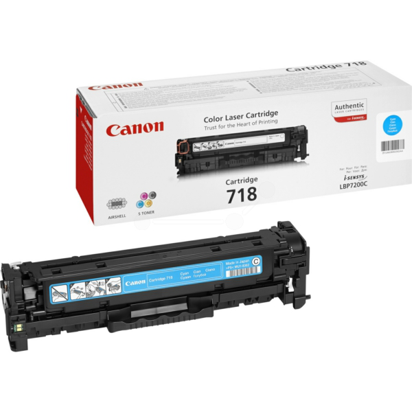 Laserový toner Canon CRG-718 (2661B002) cyan (azúrová) - originálny