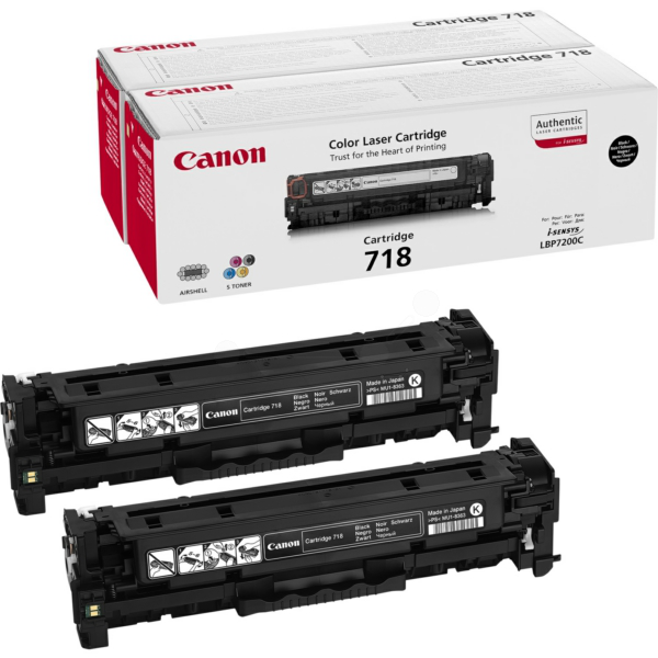 Laserový toner Canon CRG-718 2ks (2662B005) black (čierna) - originálny