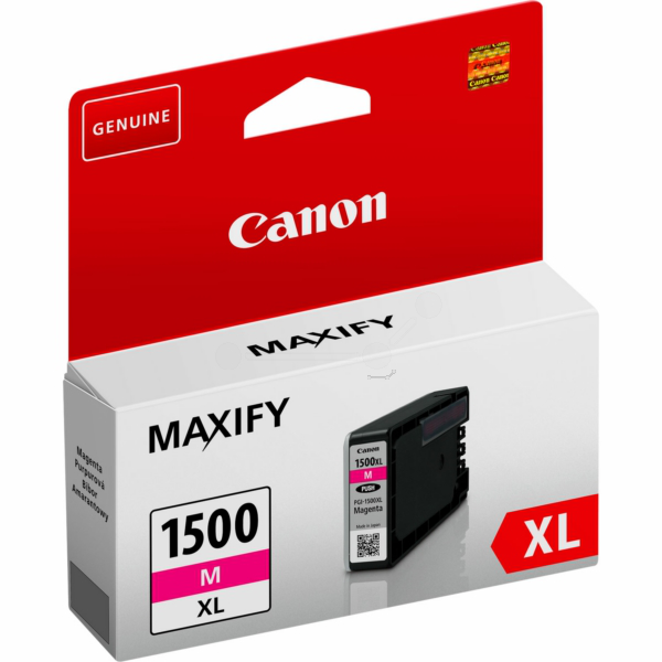 Farba do tlačiarne Canon PGI-1500M XL (9194B001) magenta (purpurová) - originálna