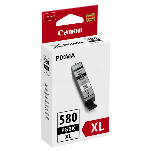 Farba do tlačiarne Canon PGI-580PGBK XL (2024C001) black (čierna) - originálna