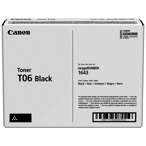 Laserový toner Canon T06 (3526C002) black (čierna) - originálny