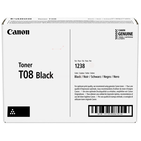 Laserový toner Canon T08 (3010C006) black (čierna) - originálny