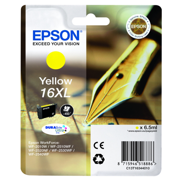 Farba do tlačiarne Epson 16XL (C13T16344010) yellow (žltá) - originálna