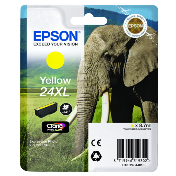 Farba do tlačiarne Epson 24XL (C13T24344010) yellow (žltá) - originálna