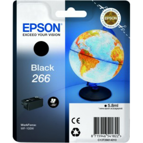 Farba do tlačiarne Epson 266 (C13T26614010) black (čierna) - originálna
