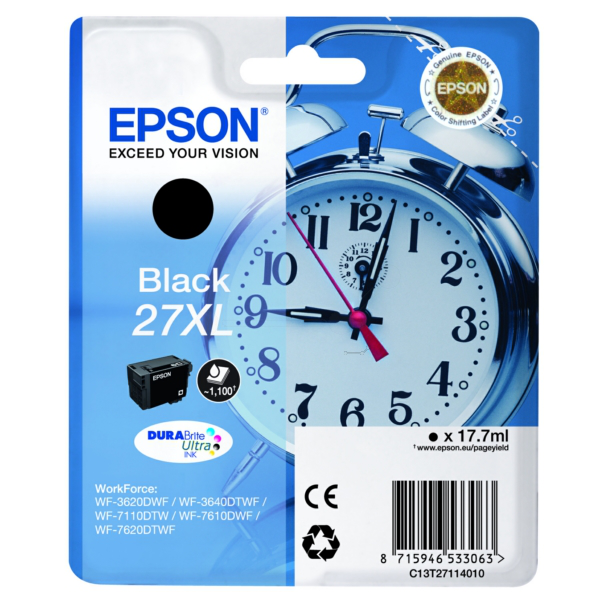 Farba do tlačiarne Epson 27XL (C13T27114012) black (čierna) - originálna