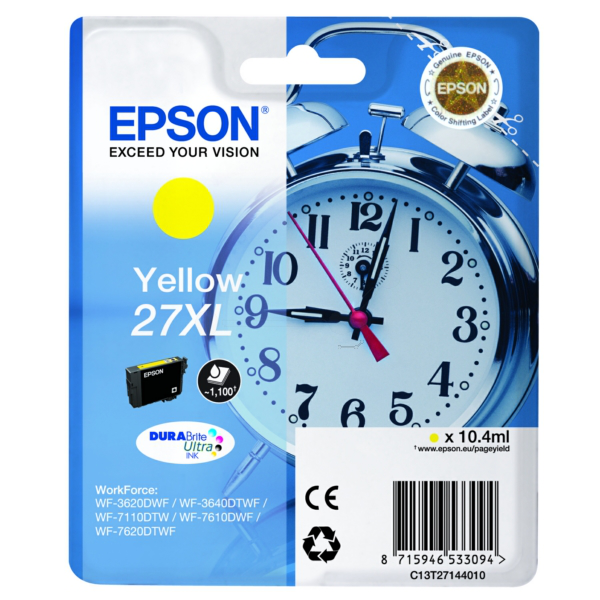 Farba do tlačiarne Epson 27XL (C13T27144012) yellow (žltá) - originálna