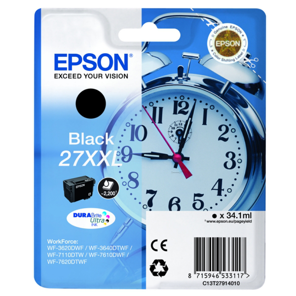 Farba do tlačiarne Epson 27XXL (C13T27914010) black (čierna) - originálna