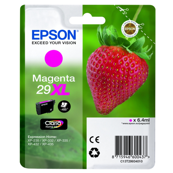 Farba do tlačiarne Epson 29XL (C13T29934010) magenta (purpurová) - originálna