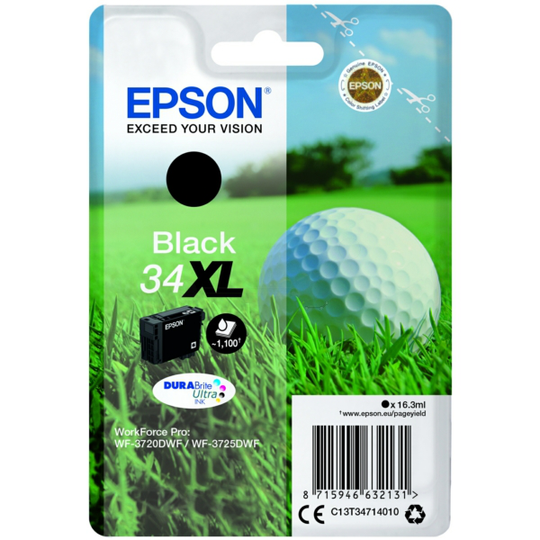 Farba do tlačiarne Epson 34XL (C13T34714010) black (čierna) - originálna