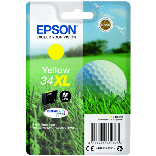 Farba do tlačiarne Epson 34XL (C13T34744010) yellow (žltá) - originálna