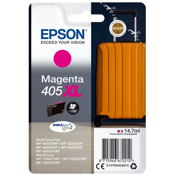 Farba do tlačiarne Epson 405XL (C13T05H34010) magenta (purpurová) - originálna