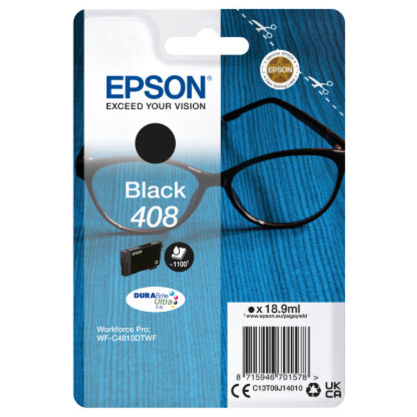 Farba do tlačiarne Epson 408 (C13T09J14010) black (čierna) - originálna
