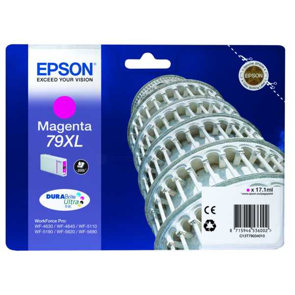 Farba do tlačiarne Epson 79XL (C13T79034010) magenta (purpurová) - originálna