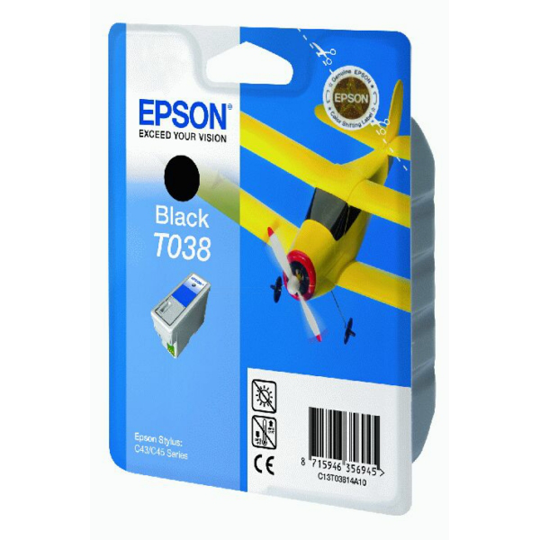 Farba do tlačiarne Epson T038 (C13T03814A10) black (čierna) - originálna