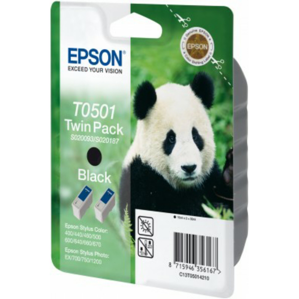 Farba do tlačiarne Epson T0501 (C13T050142) black (čierna) - originálna