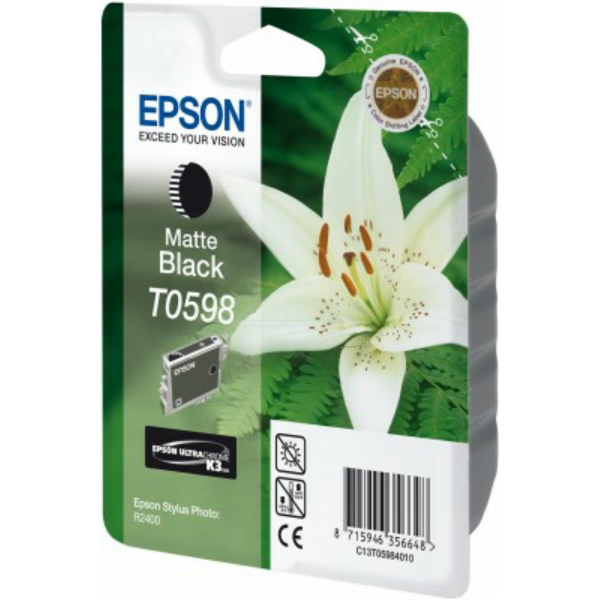 Farba do tlačiarne Epson T0598 (C13T05984010) blackmatte (matná čierna) - originálna