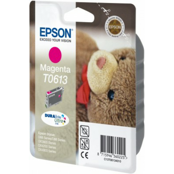 Farba do tlačiarne Epson T0613 (C13T06134010) magenta (purpurová) - originálna