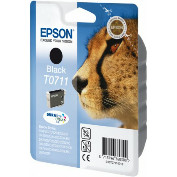 Farba do tlačiarne Epson T0711 (C13T07114011) black (čierna) - originálna