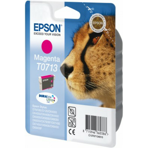 Farba do tlačiarne Epson T0713 (C13T07134011) magenta (purpurová) - originálna