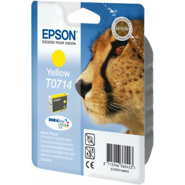 Farba do tlačiarne Epson T0714 (C13T07144011) yellow (žltá) - originálna