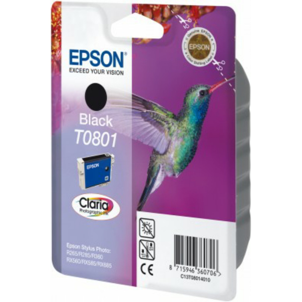 Farba do tlačiarne Epson T0801 (C13T08014011) black (čierna) - originálna