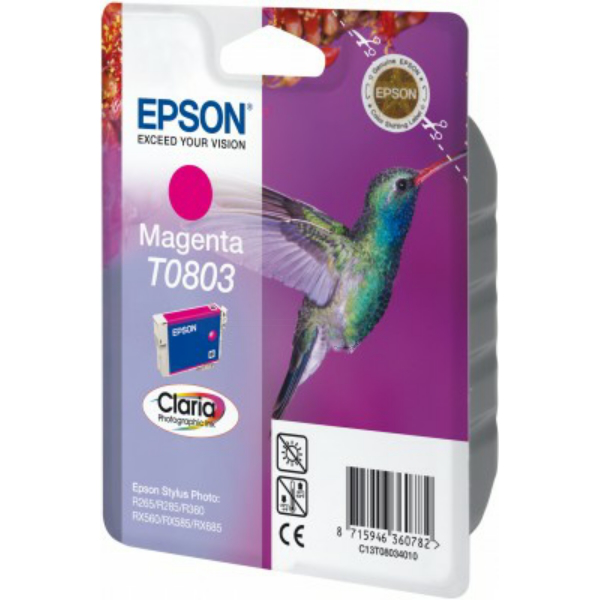 Farba do tlačiarne Epson T0803 (C13T08034011) magenta (purpurová) - originálna