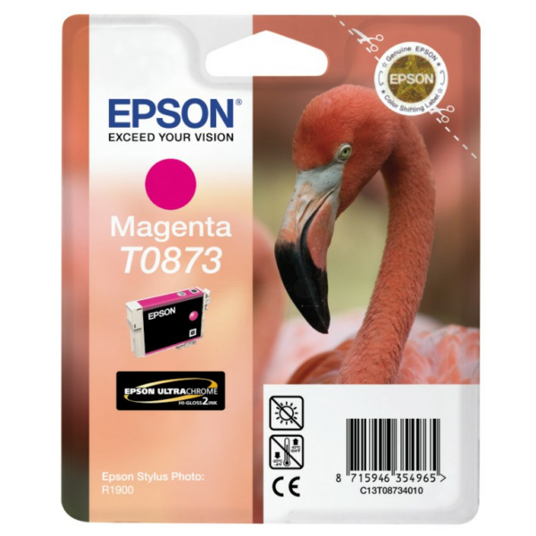 Farba do tlačiarne Epson T0873 (C13T08734010) magenta (purpurová) - originálna