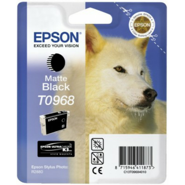 Farba do tlačiarne Epson T0968 (C13T09684010) blackmatte (matná čierna) - originálna